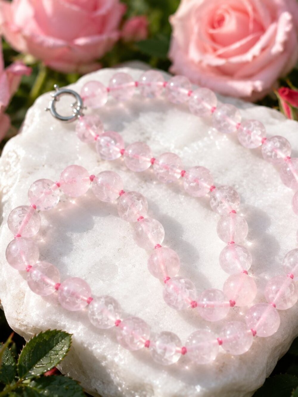 Premium quality Rose Quartz Necklace 20" 🆕
